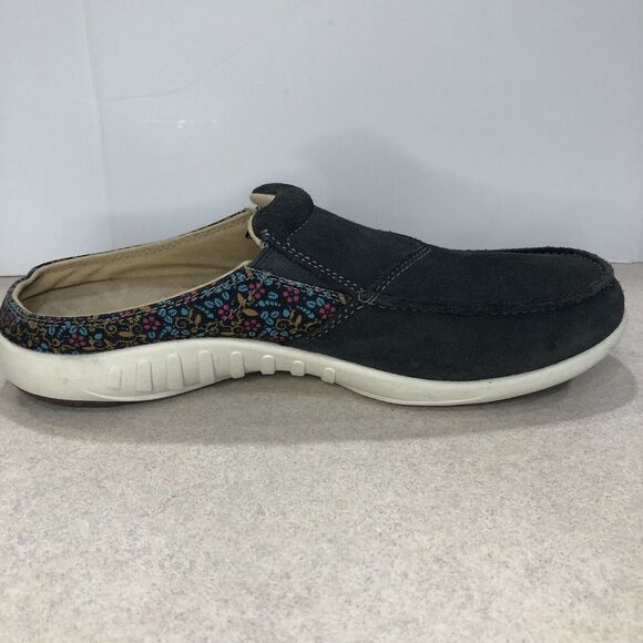 Women’s Spenco Siesta Via Slide Clog Iron Gat Floral Gray Size 12B - Picture 6 of 10